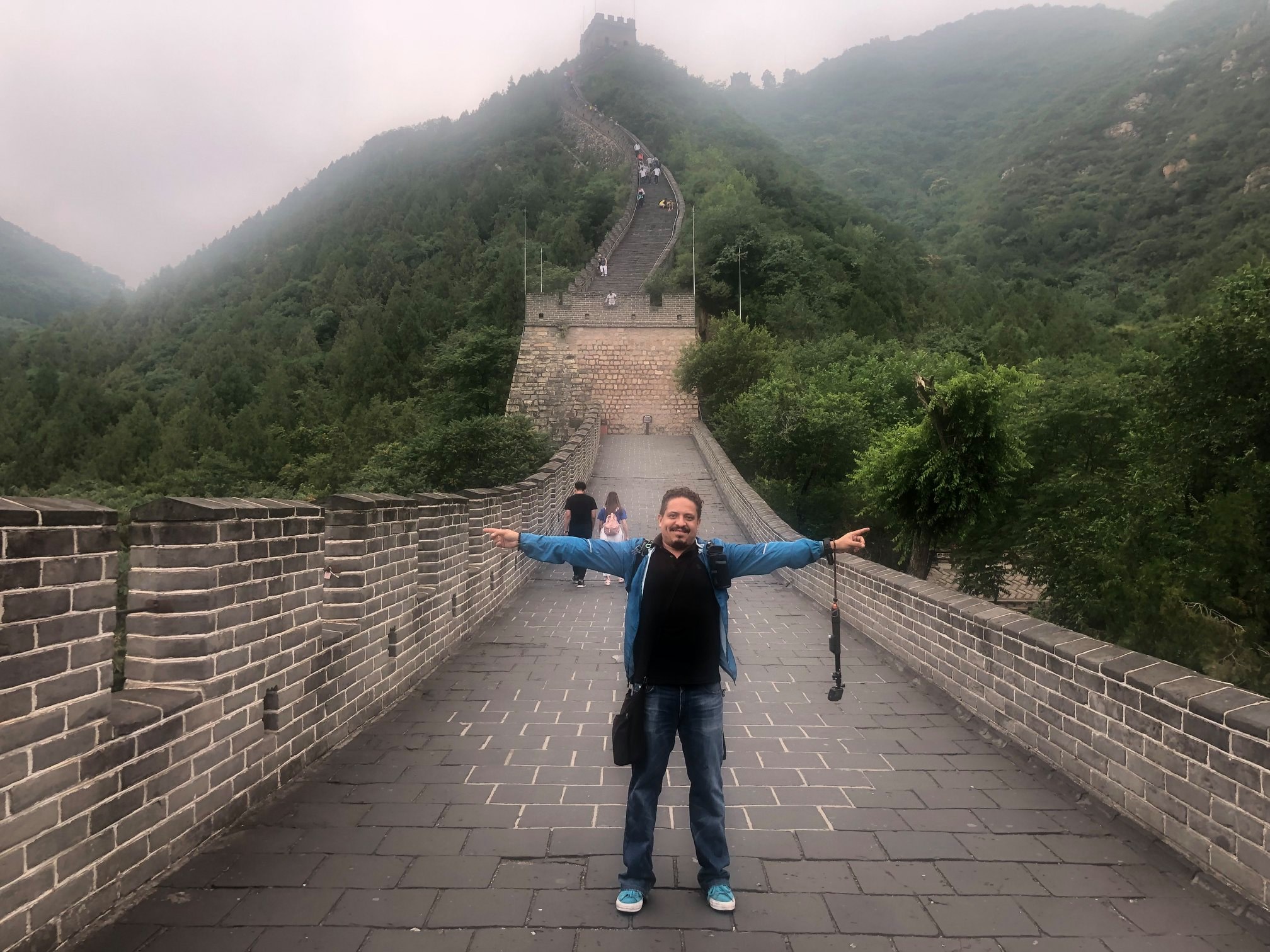 Raúl Valero en la Muralla China